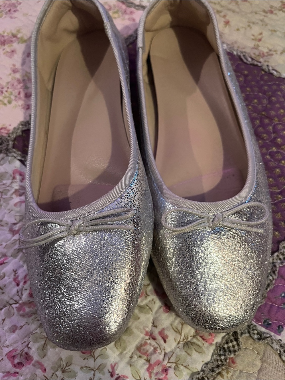 Metallic silver flats - Picture 3 of 3